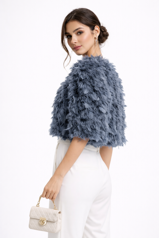 Letizzia short blue jacket