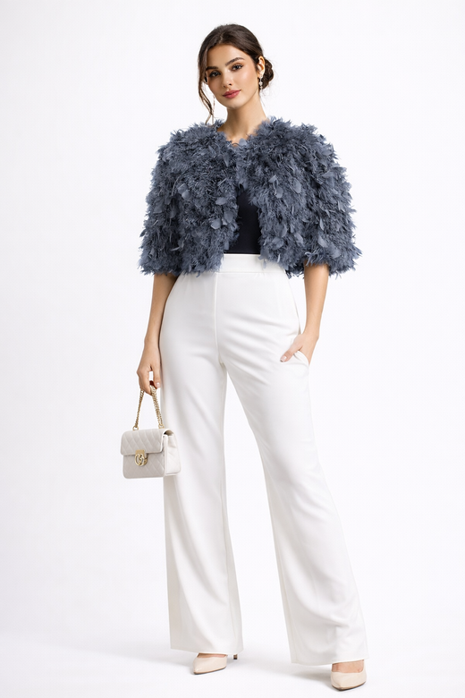 Letizzia short blue jacket