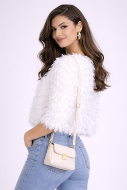 Chaqueta modelo Letizzia corta blanco