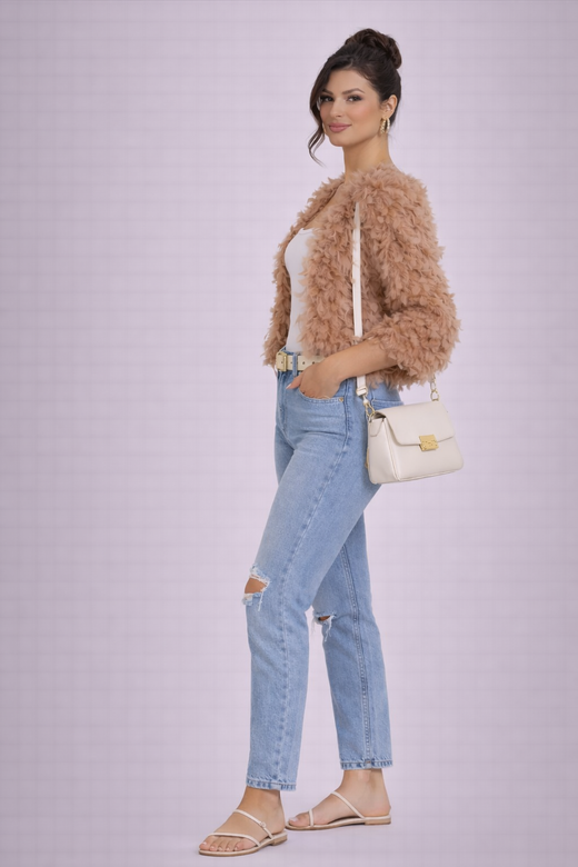 Letizzia short ochre jacket