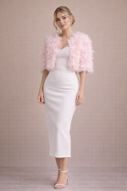 Chaqueta modelo Letizzia corta rosa bebé