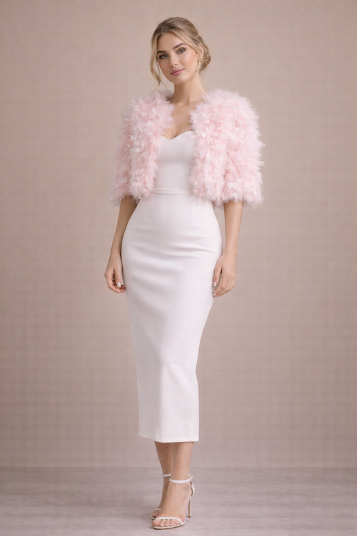 Chaqueta modelo Letizzia corta rosa bebé