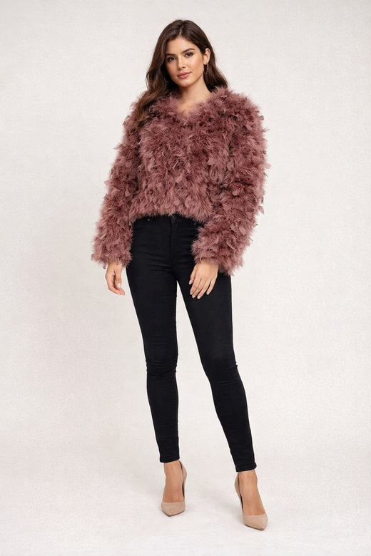 Letizzia model jacket, brown