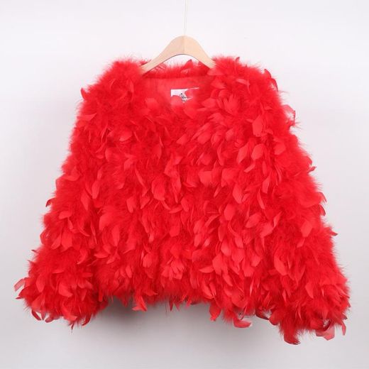 Letizzia model jacket, red