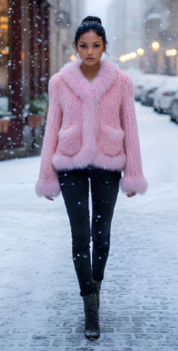 Chaqueta modelo Ternura rosa salmón