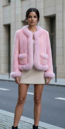 Chaqueta modelo Ternura rosa salmón