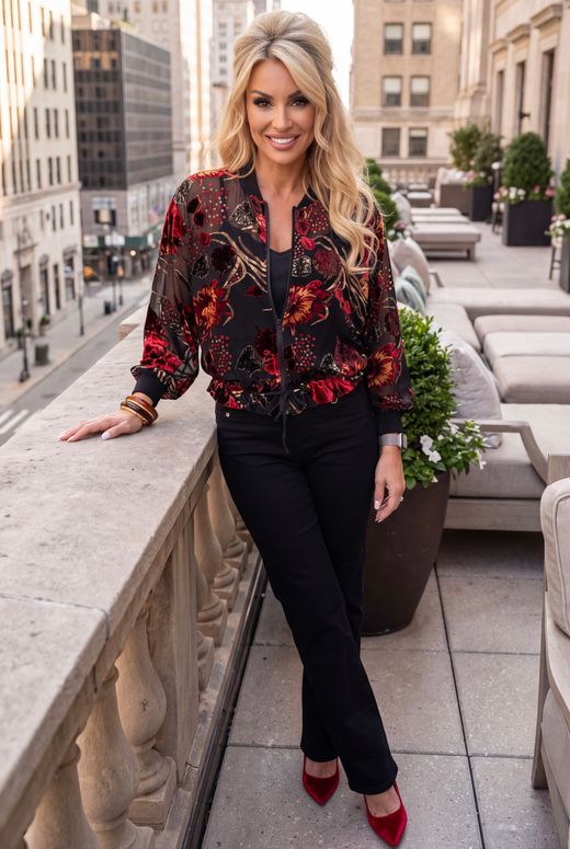Chaqueta top modelo Velvet Garden