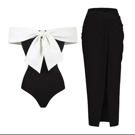 Conjunto body con falda modelo Lazo