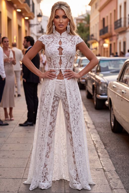 Conjunto de encaje modelo Valeria