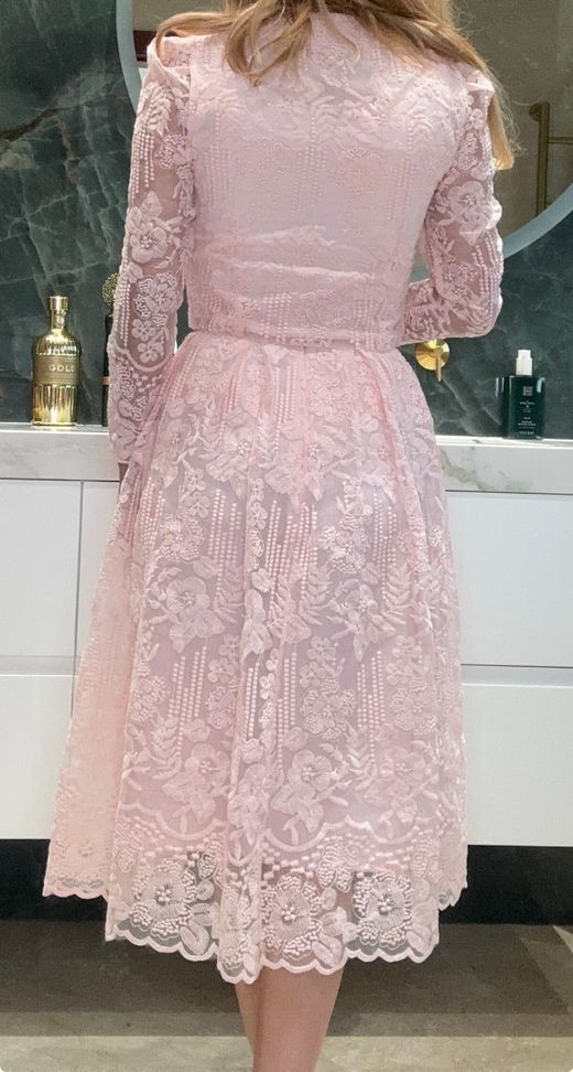 Conjunto de falda y chaqueta de encaje modelo Corina