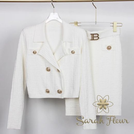 Conjunto de punto modelo Silvina blanco