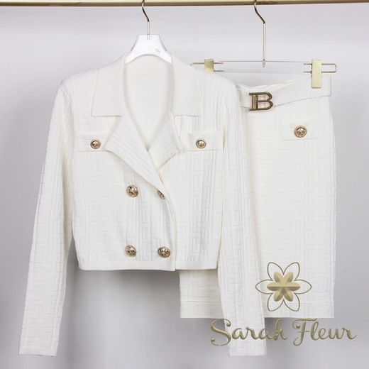 Conjunto de punto modelo Silvina blanco