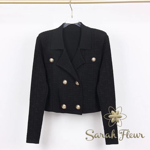 Ensemble tricoté noir Silvina