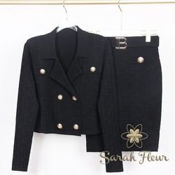 Ensemble tricoté noir Silvina