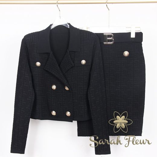 Ensemble tricoté noir Silvina