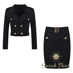 Ensemble tricoté noir Silvina