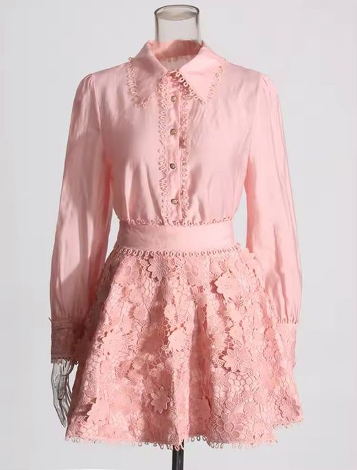 Conjunto modelo Virgin rosa