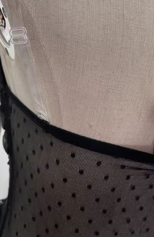 Black Evageline model bustier