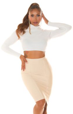 Falda bandage modelo Beige