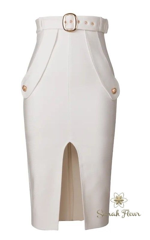 Jupe bandage blanche Katrina