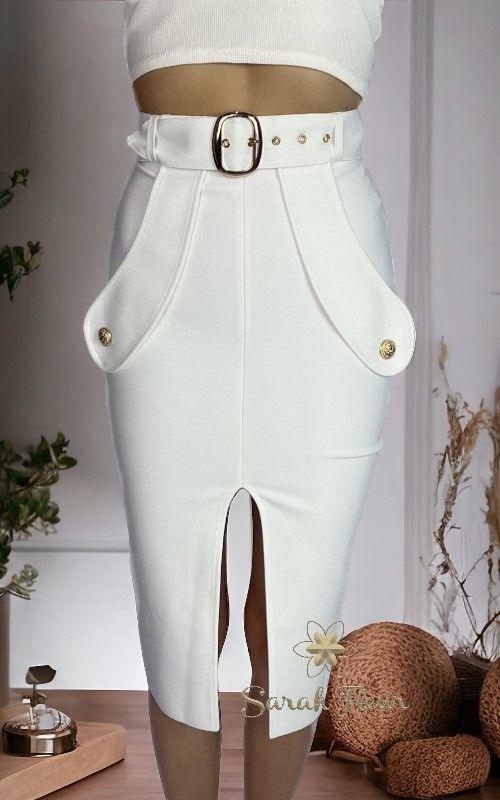 Jupe bandage blanche Katrina