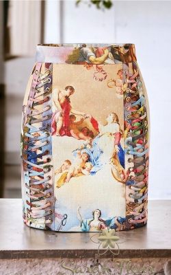 Da Vinci printed skirt