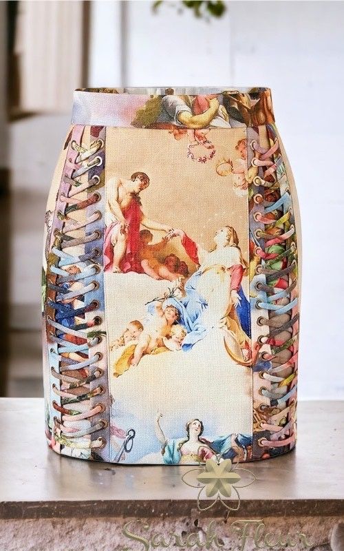 Da Vinci printed skirt