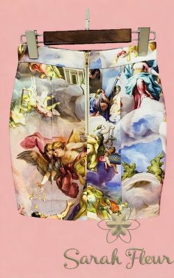 Da Vinci printed skirt
