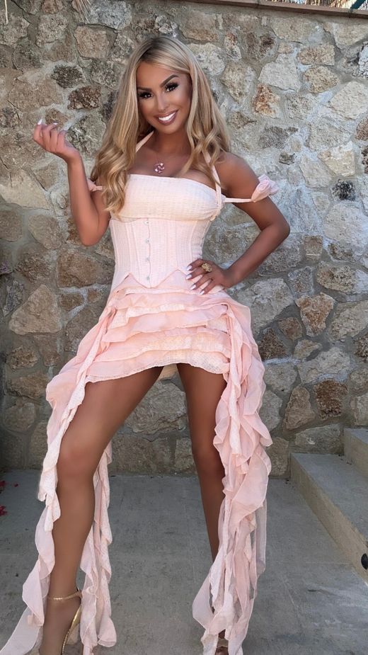 Mini vestido asimétrico modelo Antonietta