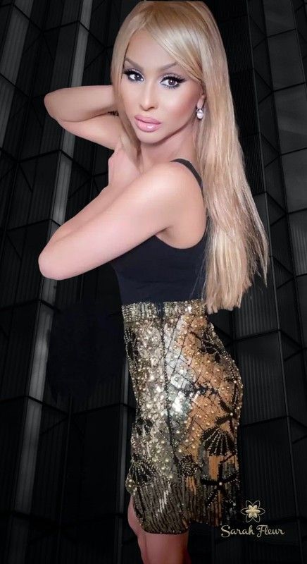 Falda de lentejuelas glamour oro