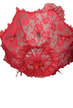 Paraguas de encaje modelo Vintage Rojo