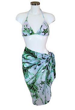 Green seahorse pareo