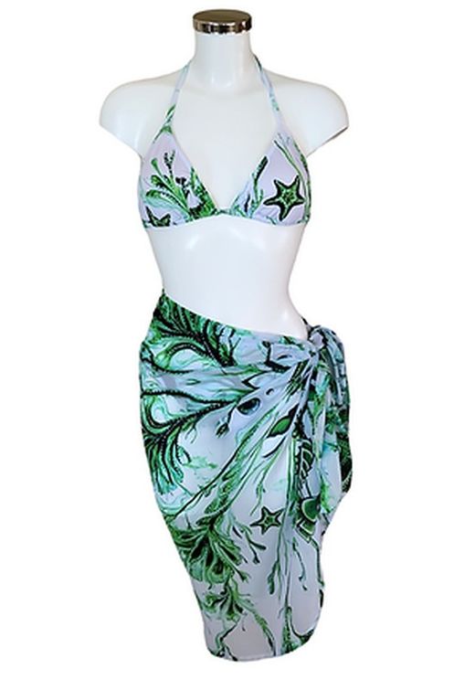 Green seahorse pareo