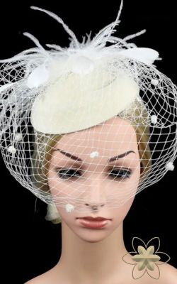 White headdress Madame model