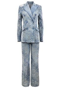 Sapphire lace print suit