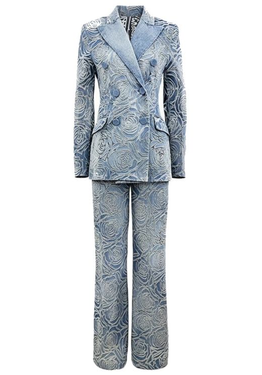 Sapphire lace print suit