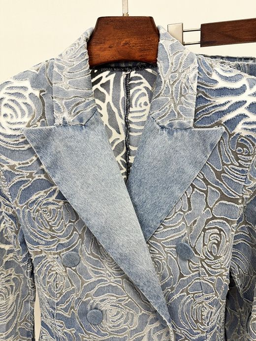 Sapphire lace print suit