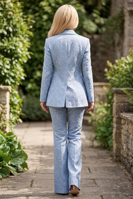Sapphire lace print suit