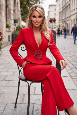 tailleur-pantalon style Red Love