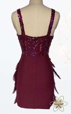 Vestido bandage Angelina burdeos