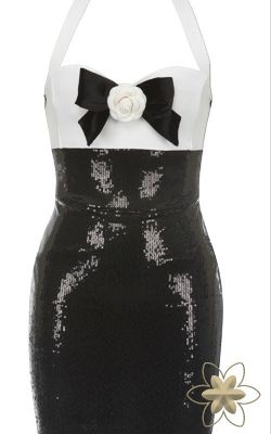 Gisela model sequin bandage dress