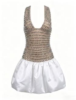 Sonia model rhinestone bandage dress