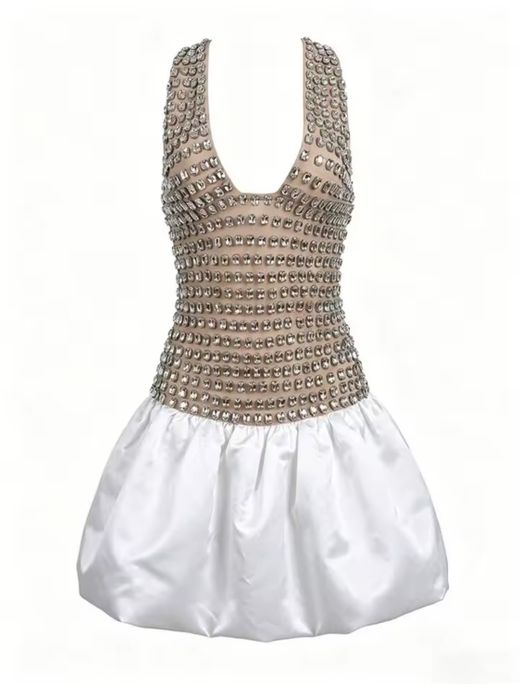 Sonia model rhinestone bandage dress