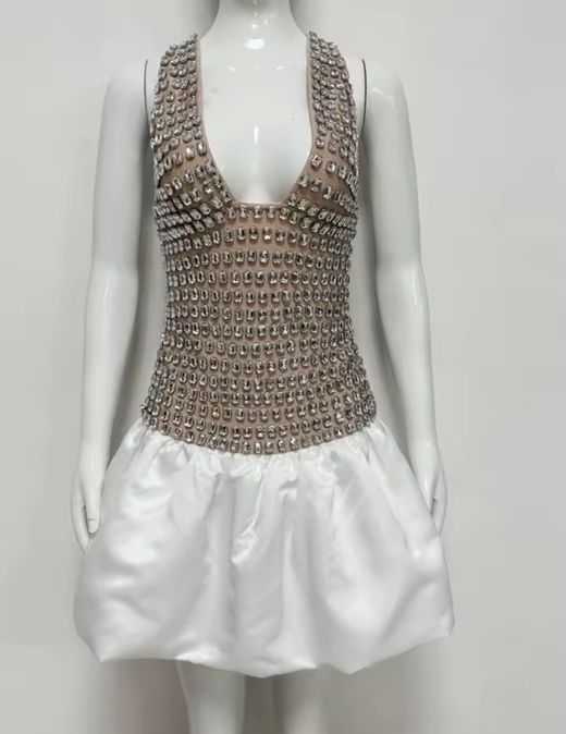 Sonia model rhinestone bandage dress