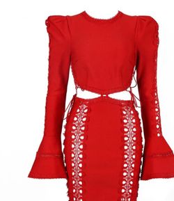 Robe bandage rouge Eterna