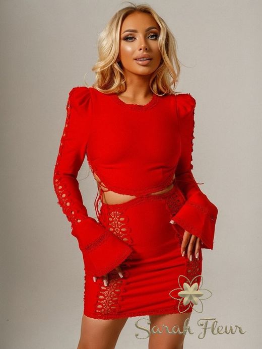 Robe bandage rouge Eterna