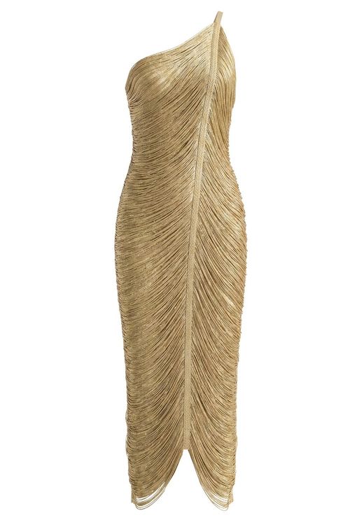 Golden bandage dress