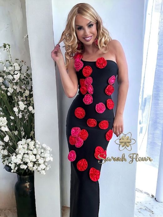 Natalia model bandage dress