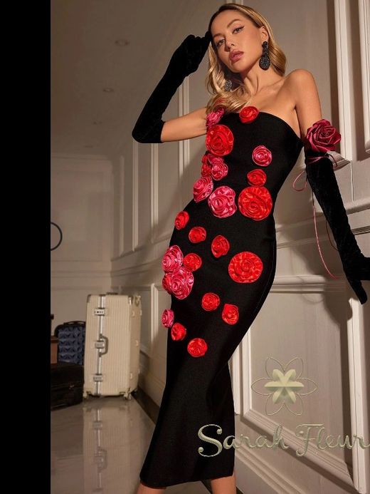 Natalia model bandage dress