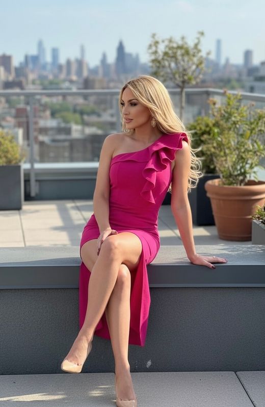 Zaida model bandage dress